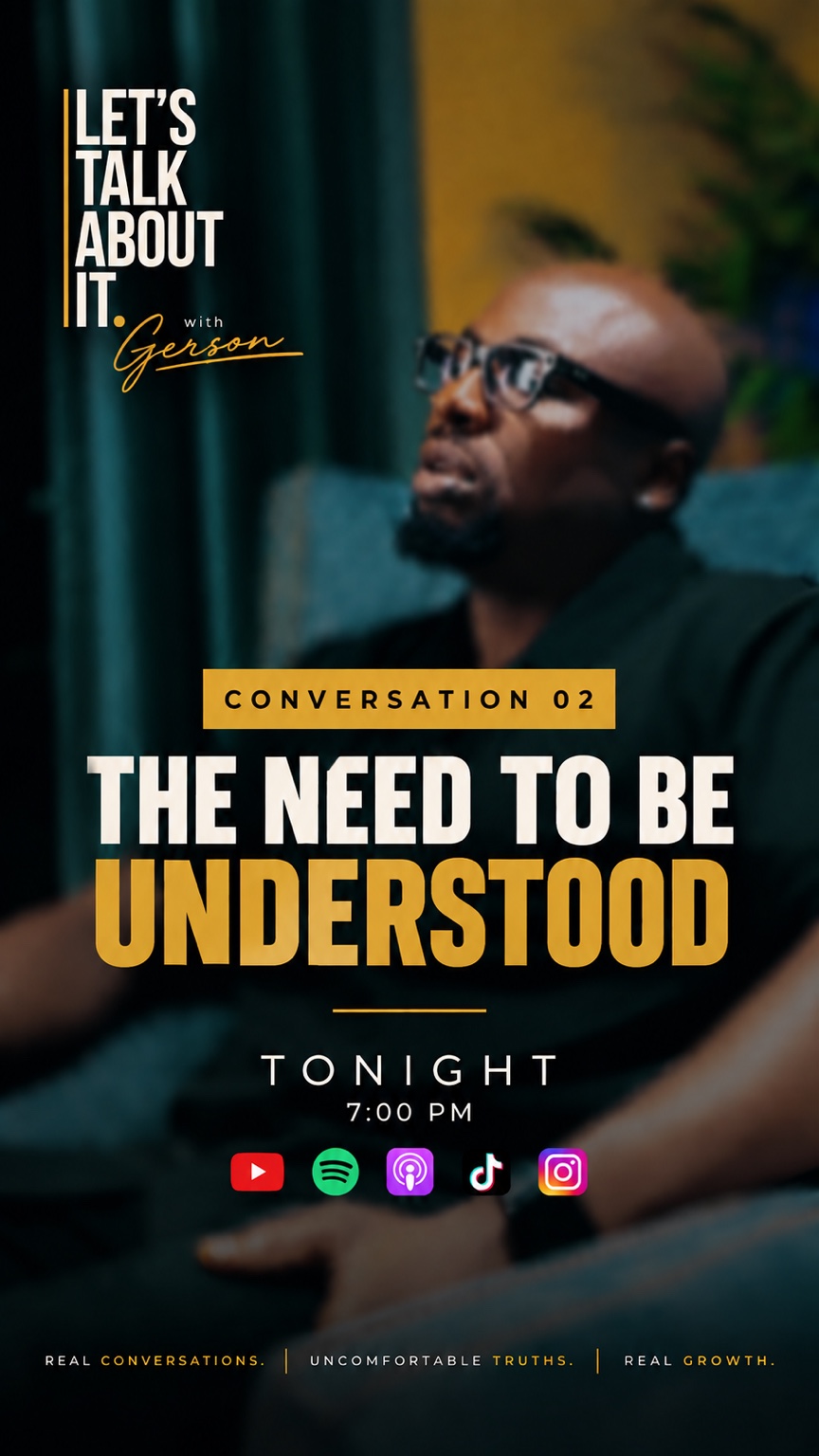 Gerson featured in a Let’s Talk About It. conversation flyer
